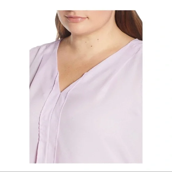 Bobeau Alison Pleat Front V-neck Top Size 3X - Picture 4 of 7